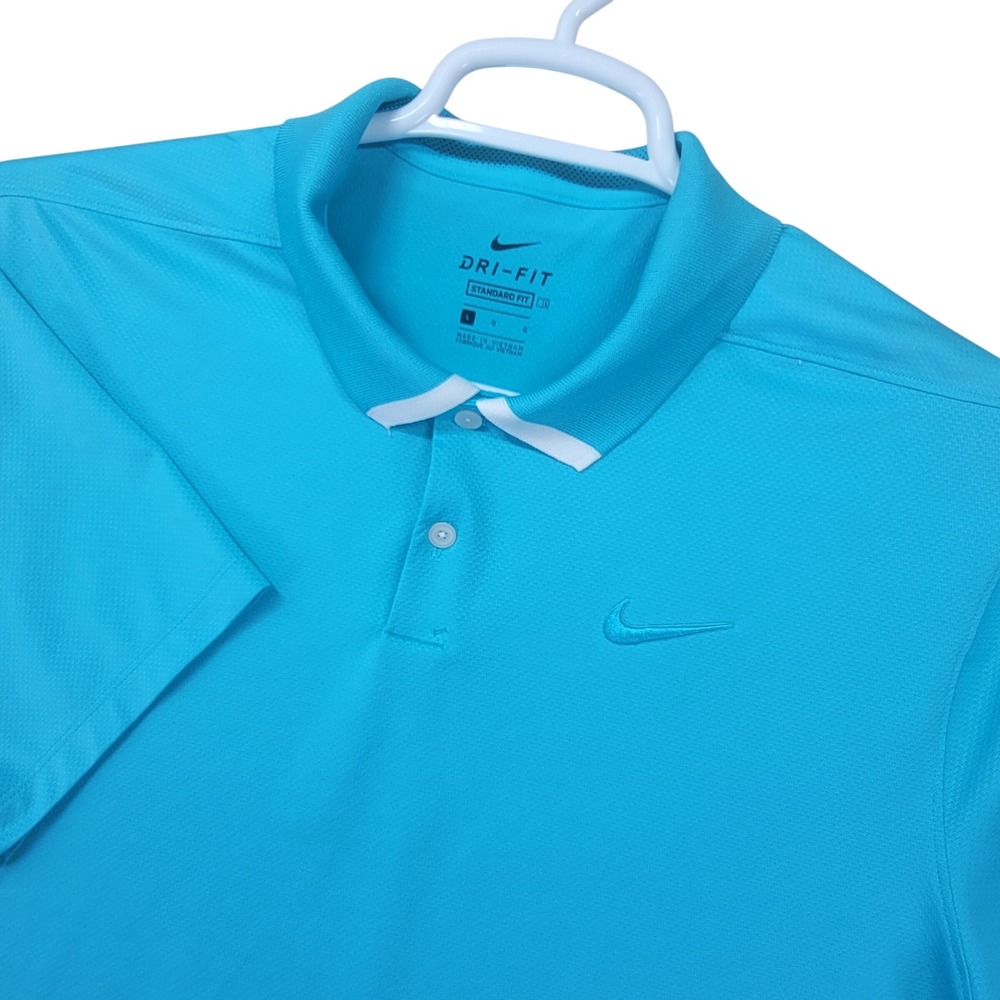 Nike Dri-FIT Mens Golf Polo Shirt Blue Standard Fit BV0472-486 Large